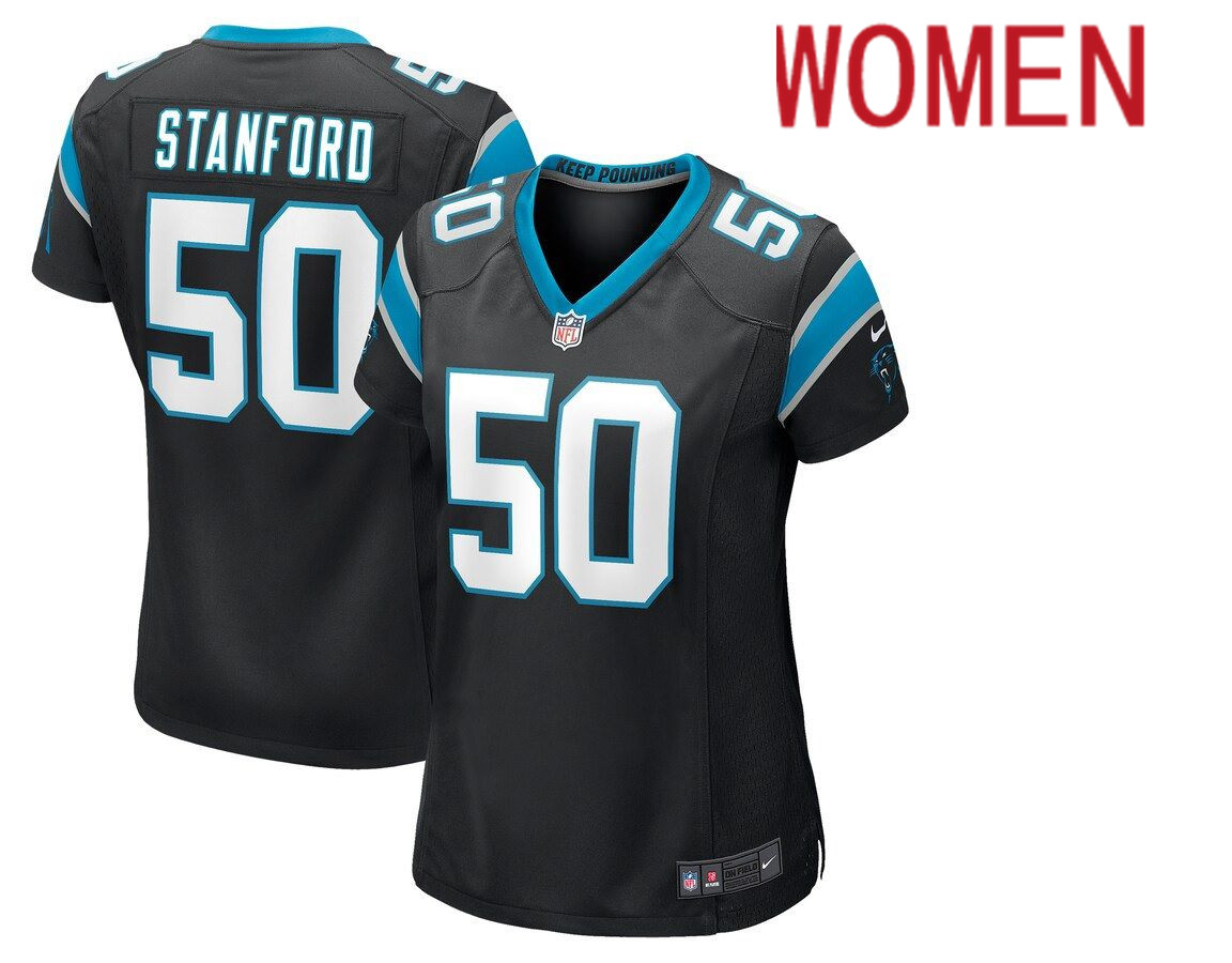 Women Carolina Panthers #50 Julian Stanford Nike Black Game Player NFL Jersey